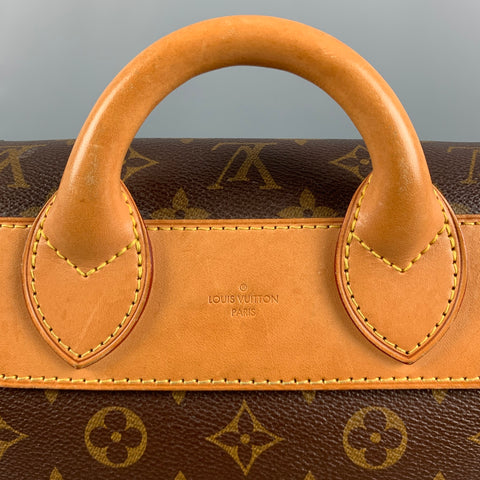 LOUIS VUITTON Brown Beige Monogram Leather Cross Body Handbag