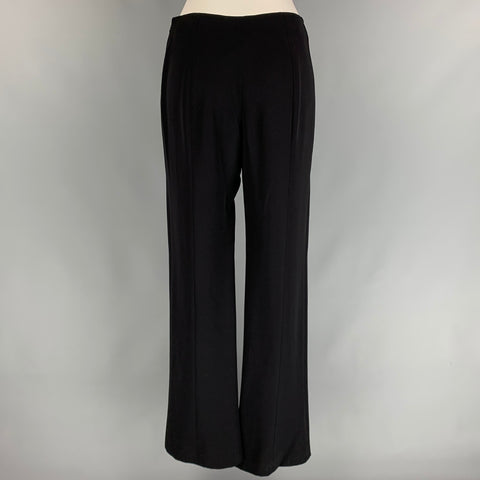 GIORGIO ARMANI Size 0 Black Silk Wide Leg Dress Pants