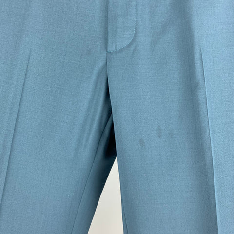MAISON MARGIELA Size 32 Teal Wool Distressed Dress Pants