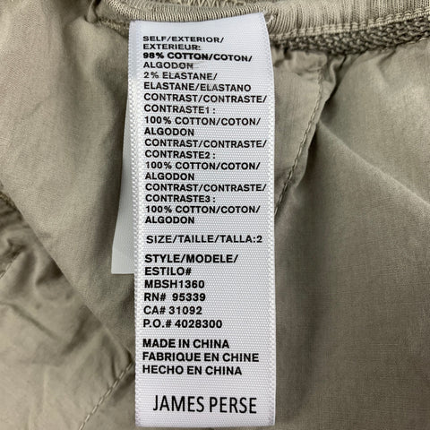 JAMES PERSE Size M Grey Cotton Elastic Waistband Casual Pants