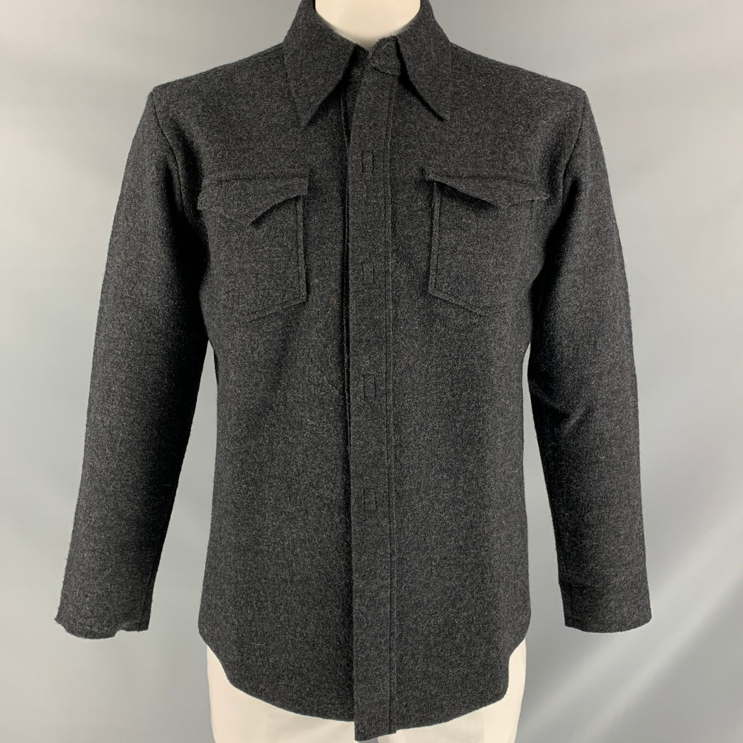 DANIEL CLEARY Size L Charcoal Heather Wool Jacket