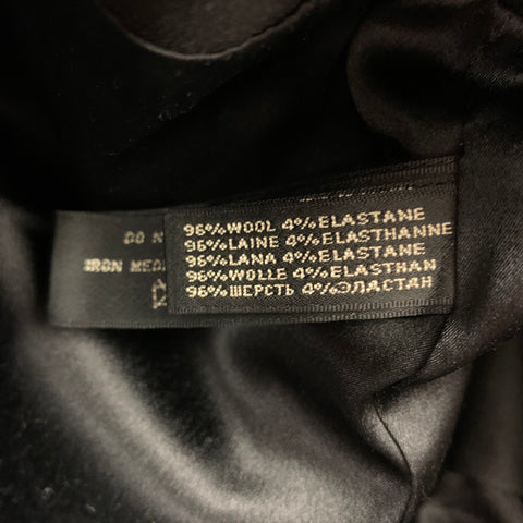 RALPH LAUREN Black Label Taille 2 Jupe crayon ceinturée en laine noire