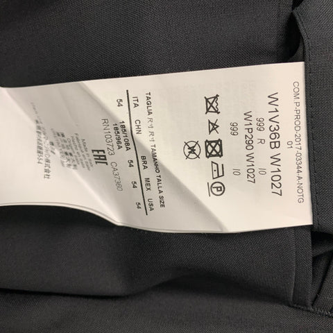 EMPORIO ARMANI  Size 44 Black Solid Wool Silk Shawl Collar 38 33 Suit