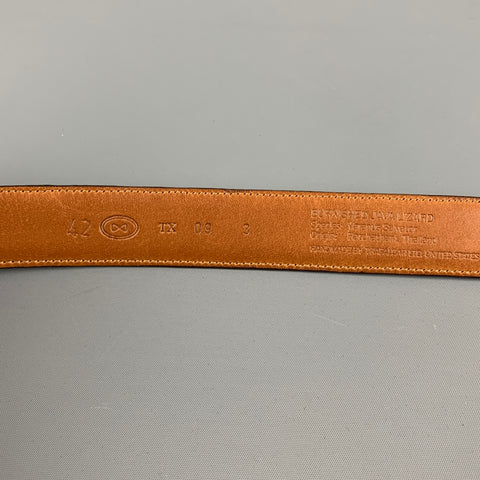 TRAFALGAR Size 42 Burgundy Lizard Belt
