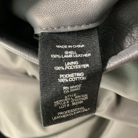 THEORY Size S Grey Solid Leather Jacket