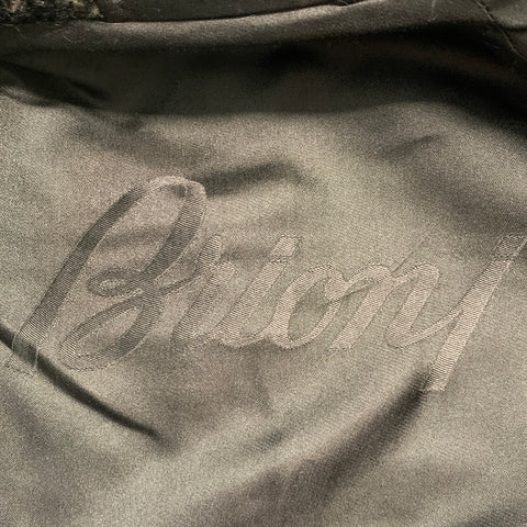 BRIONI Taille L Veste Tweed Snaps Noir Gris