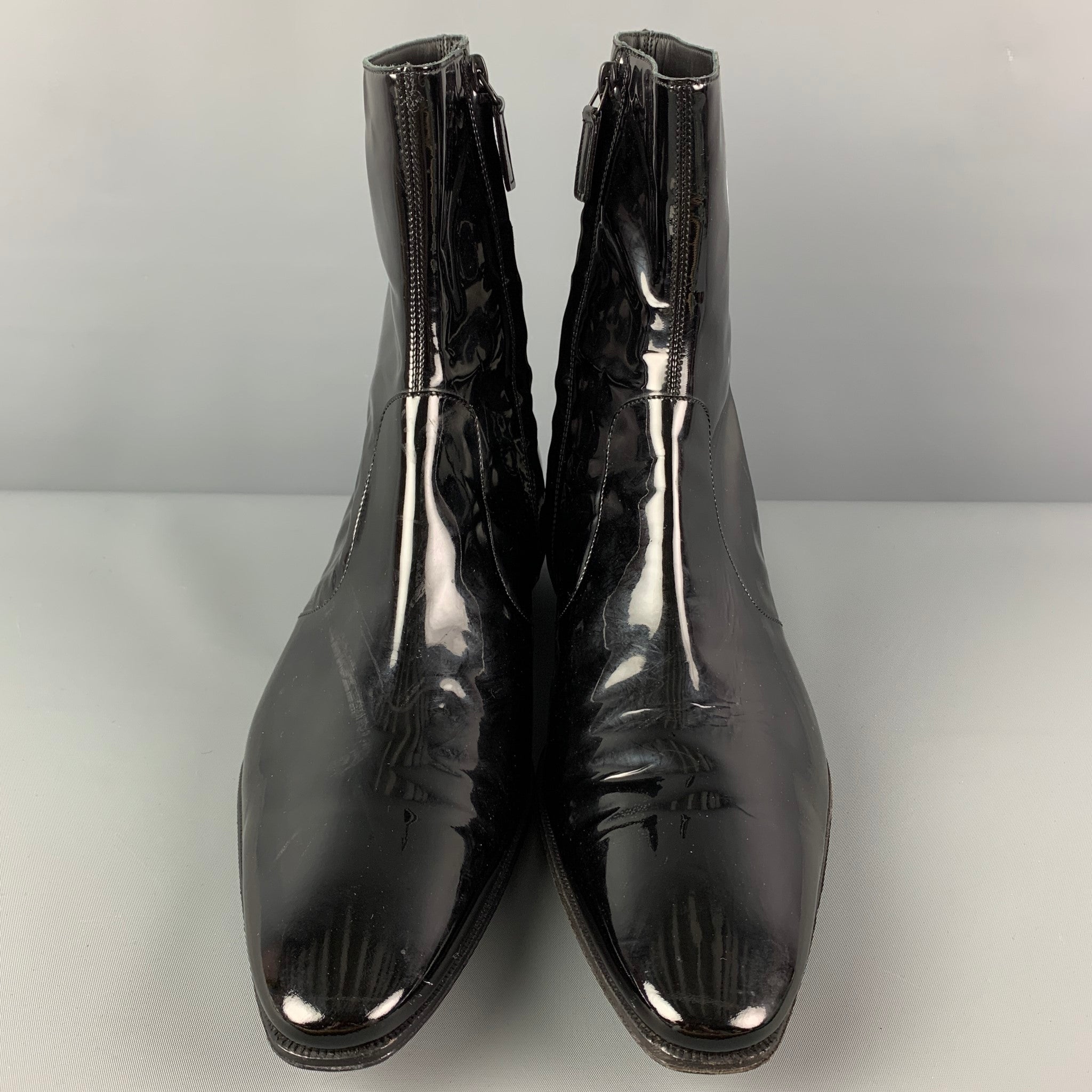 DSQUARED2 Size 12 Black Side Zipper Ankle Boots – Sui Generis