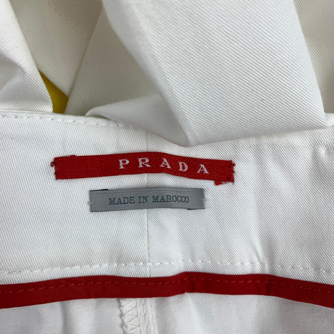 Bermudas de mezcla de algodón blanco PRADA Talla 2