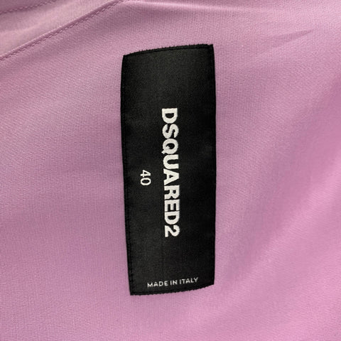 DSQUARED2 Talla 4 Chaqueta de algodón de seda lavanda Blazer