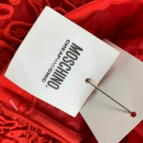 BON MARCHÉ ET CHIC par MOSCHINO Taille 6 Pantalon habillé en guipure mélangé de triacétate de corail