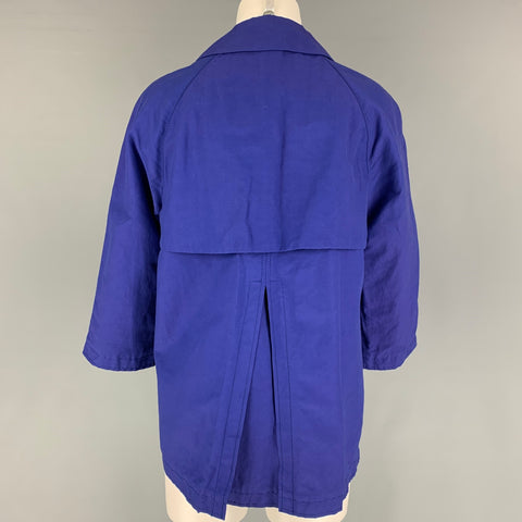 MARNI Size 8 Blue Polyamide Blend Double Breasted Jacket