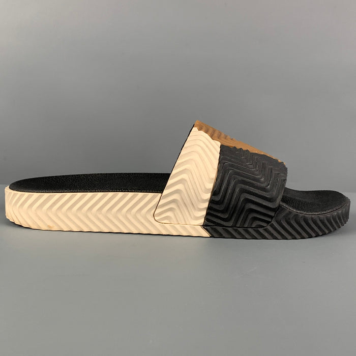 ALEXANDER WANG Taille 10 Sandales en caoutchouc color block noir marron