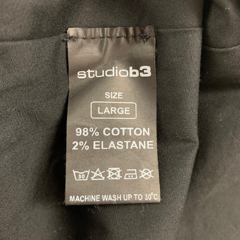STUDIO B3 Size L Black Cotton Mini Overskirt
