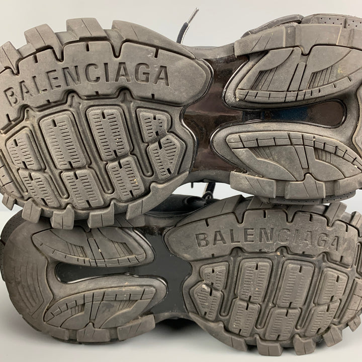 BALENCIAGA Taille 10 Baskets basses en caoutchouc noir