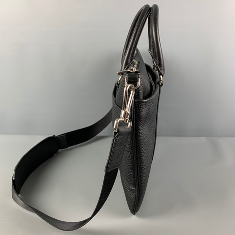 BALLY Black Pebble Grain Leather Shoulder Bag