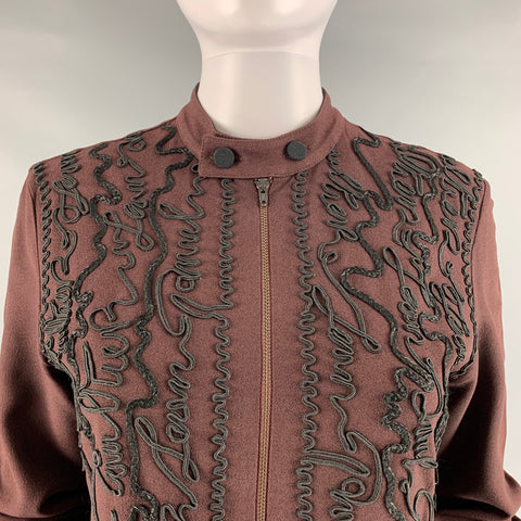 JEAN PAUL GAULTIER VINTAGE Talla 8 Vestido de mezcla de poliéster negro marrón
