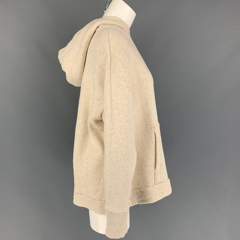 V :: ROOM Size 2 Cream Cotton Blend Heather Hooded Pullover