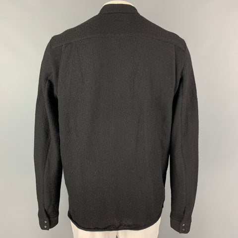 ACRONYM Size L Black Textured Wool Zip Up Jacket