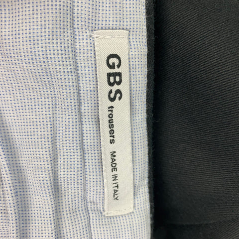 GBS Adriano Size 28 Black Cotton Side Tabs Casual Pants