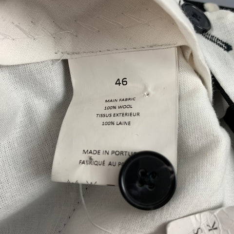 OFFICINE GENERALE Size 30 Black Wool Button Fly Dress Pants