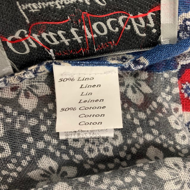 QUATTROCCHI Multi-Color Mixed Linen Cotton Scarf
