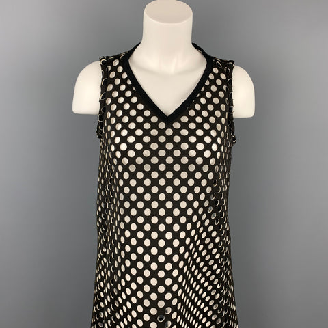 CEREMONIA DE APERTURA Talla M Vestido recto de neopreno cortado con láser negro