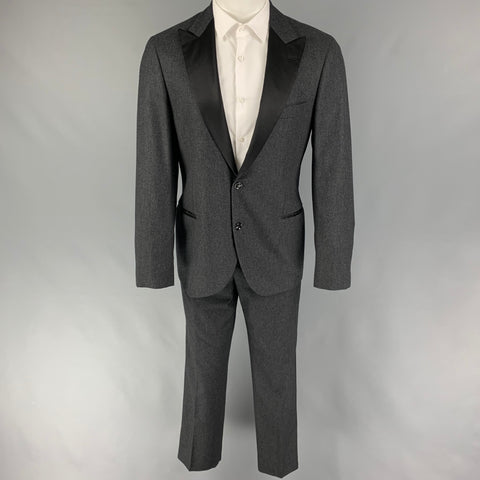 BRUNELLO CUCINELLI Talla 38 Traje de esmoquin en mezcla de lana gris negro