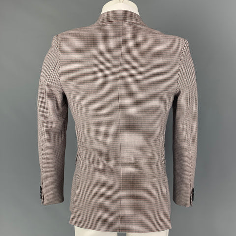 BAND OF OUTSIDERS Size 36 White Navy Red Houndstooth Wool Sport Coat