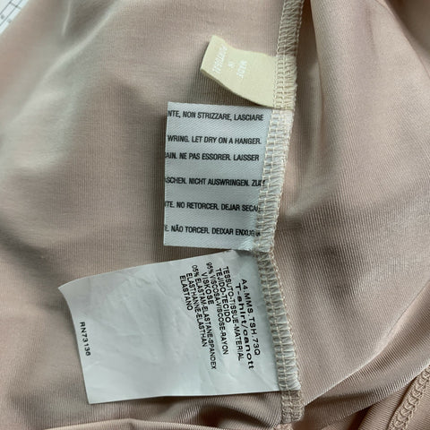 MAX MARA Talla S Jersey color block de viscosa y elastano blanco y rosa