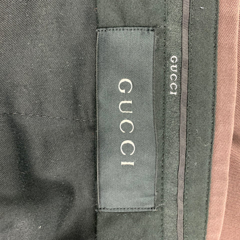 GUCCI Size 34 Brown Flat Front Casual Pants