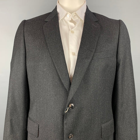 PAUL SMITH Soho Fit Size 44 Regular Charcoal Wool / Cashmere Sport Coat