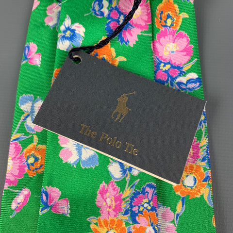 POLO by RALPH LAUREN Multi-Color Floral Silk Tie