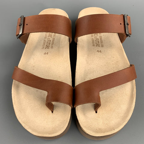 NATURE IS FUTURE Size 10 Brown Leather Straps Sandals