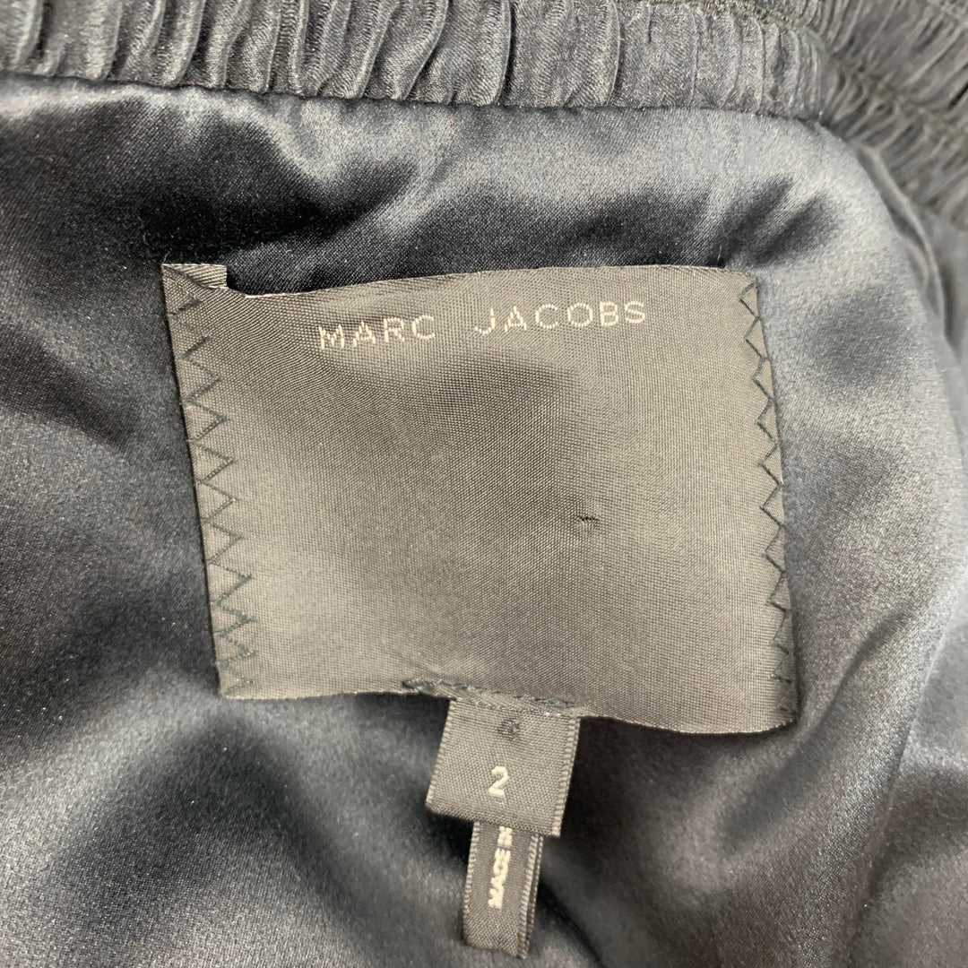 MARC JACOBS Size 2 Black Acetate Blend Rhinestone Embellishment Jacket