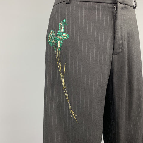 LIBERTINE Size S Black Crystal Embellishment Dress Pants