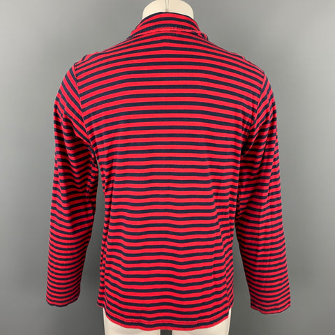 ENGINEERED GARMENTS Taille L Chemise à manches longues en coton à rayures rouges et bleu marine