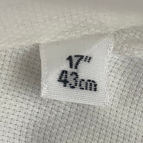 THOM SWEENEY Camisa de manga larga con botones de algodón liso blanco talla L