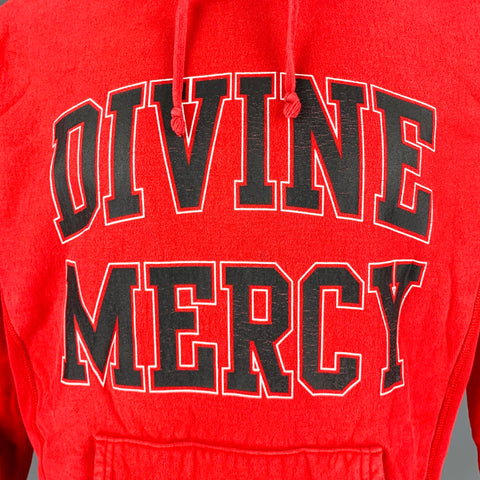 SUPREME Size M Red Black Cotton Hoodie Sweatshirt