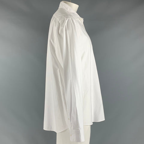 RALPH LAUREN Size XL White Cotton Button Up Long Sleeve Shirt