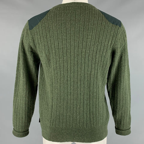 PATAGONIA Size S Green Ribbed Wool Blend Pullover