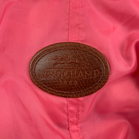 LONGCHAMP Chubasquero con cinturón de nailon rosa talla S
