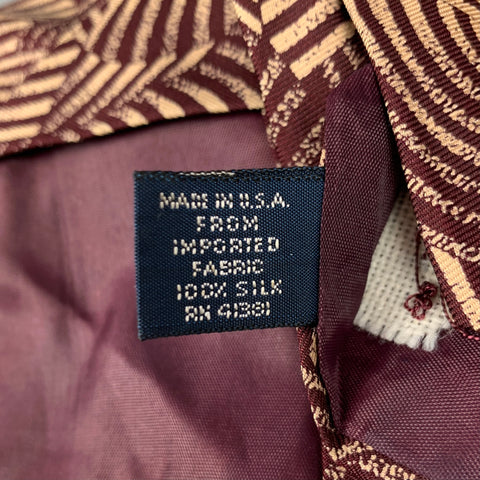 POLO by RALPH LAUREN Burgundy Print Silk Tie