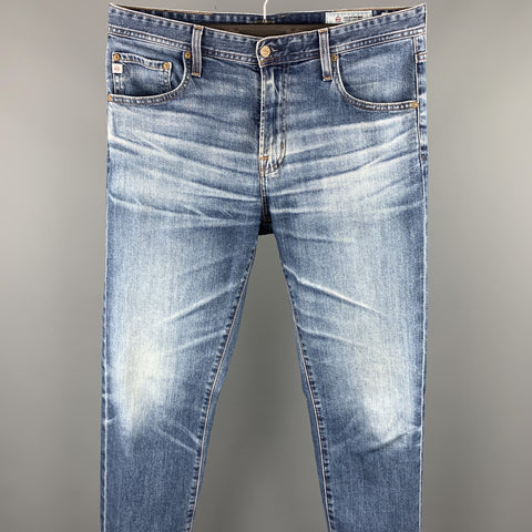ADRIANO GOLDSCHMIED The Matchbox Size 36 Indigo Washed Cotton / Polyurethane Zip Fly Jeans