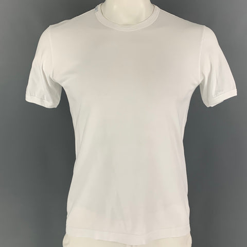 DOLCE & GABBANA Size M White Cotton T-shirt