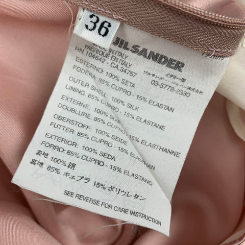 JIL SANDER Taille 6 Haut de robe camisole en soie rose