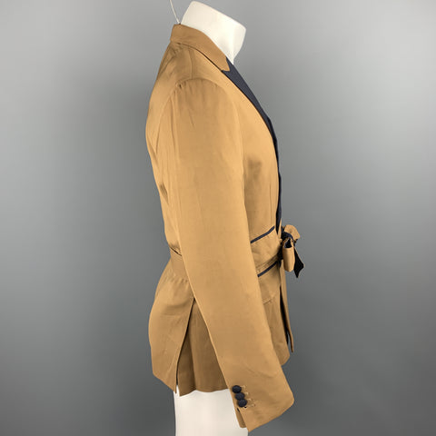 CARLOS CAMPOS Size 38 Tan & Black Two Toned Wool Sport Coat