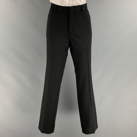 CHRISTIAN DIOR Size 36 Black Silver Shimmery Polyester Blend Suit