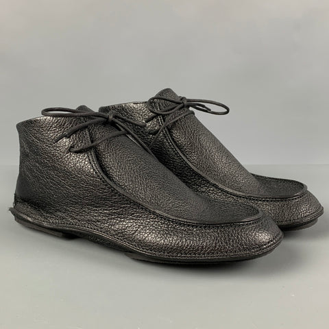 THE ROW Zapatos con cordones tipo mocasín de cuero negro talla 7.5
