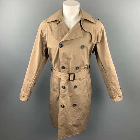 NICK WOOSTER x PAUL & SHARK Size M Tan Mixed Fabrics Polyester / Nylon Belted Trenchcoat