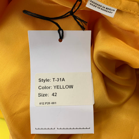 IDENTITÉS ALÉATOIRES Taille 36 Manteau de sport uni jaune noir régulier